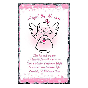 Personalised Christmas Remembrance Candle - Blue Angel Heart